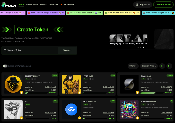 Four.meme 全解析:BNB 链上的 Memecoin 启动平台