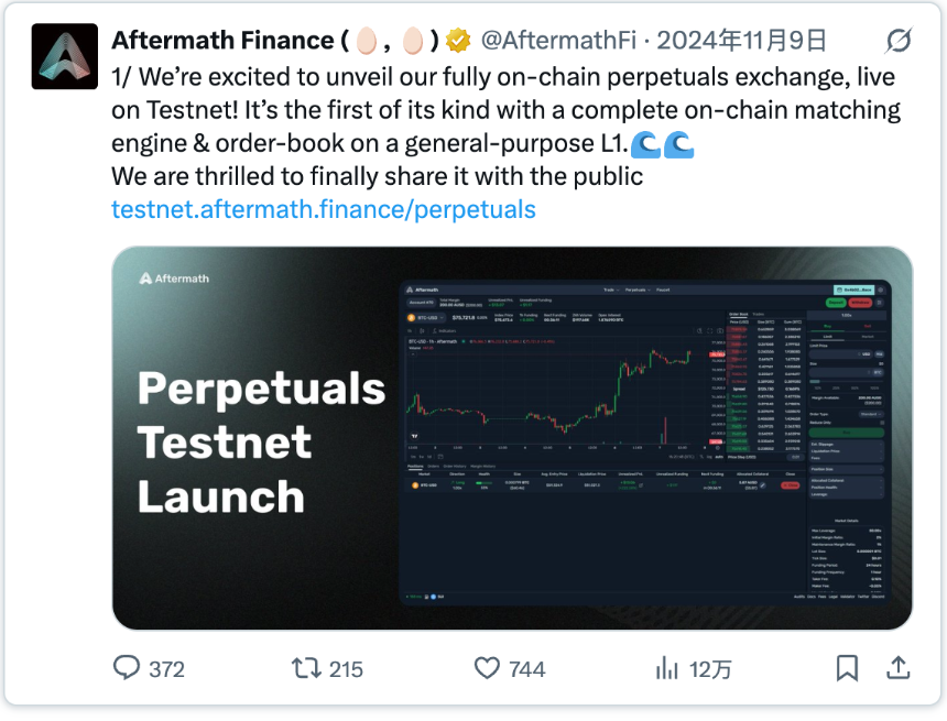 Sui上的永续合约去中心化交易所格局