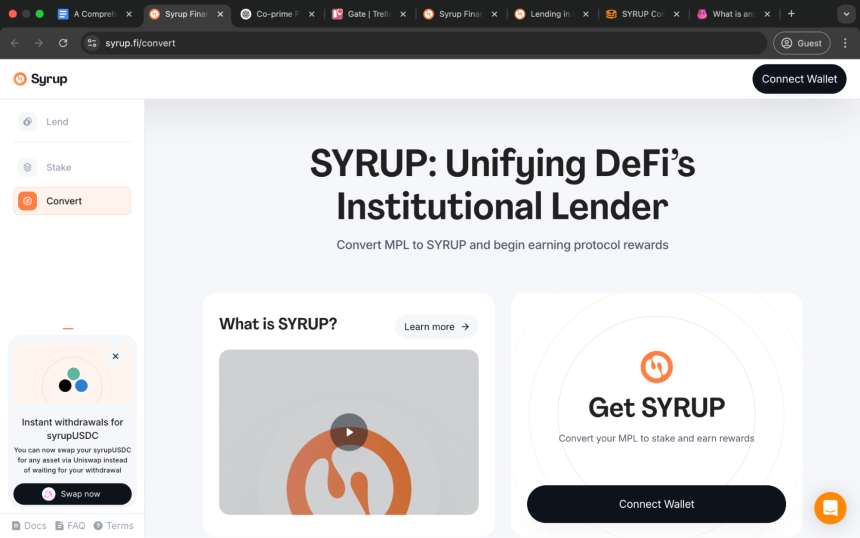 什么是 Syrup Finance？