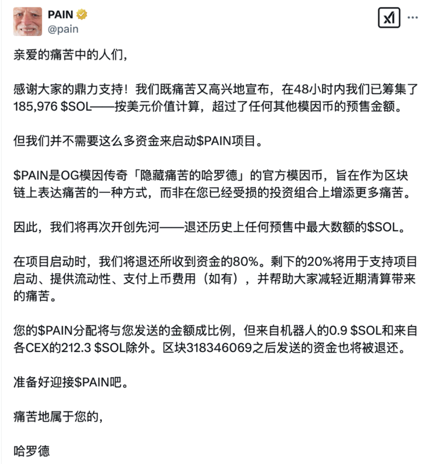 PAIN:迷因币预售奇迹