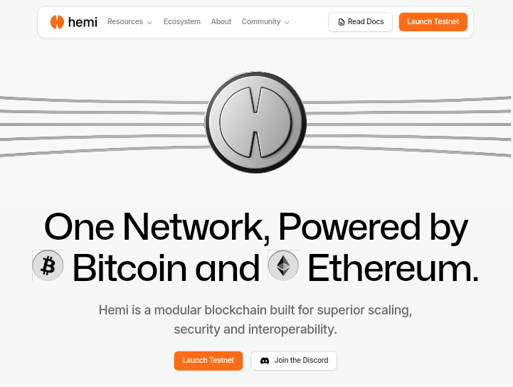Hemi Network:区块链整合的未来