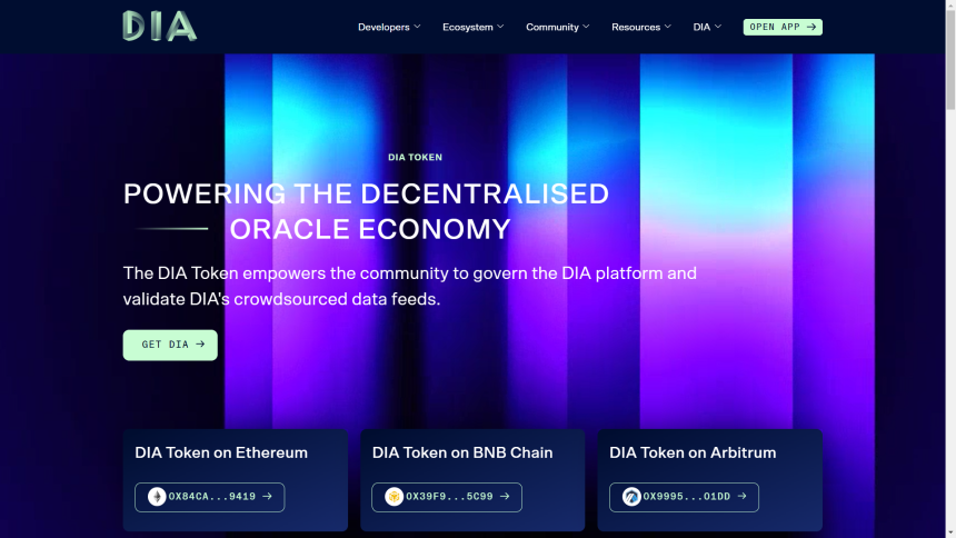 DIA:革新区块链数据流的去中心化预言机解决方案