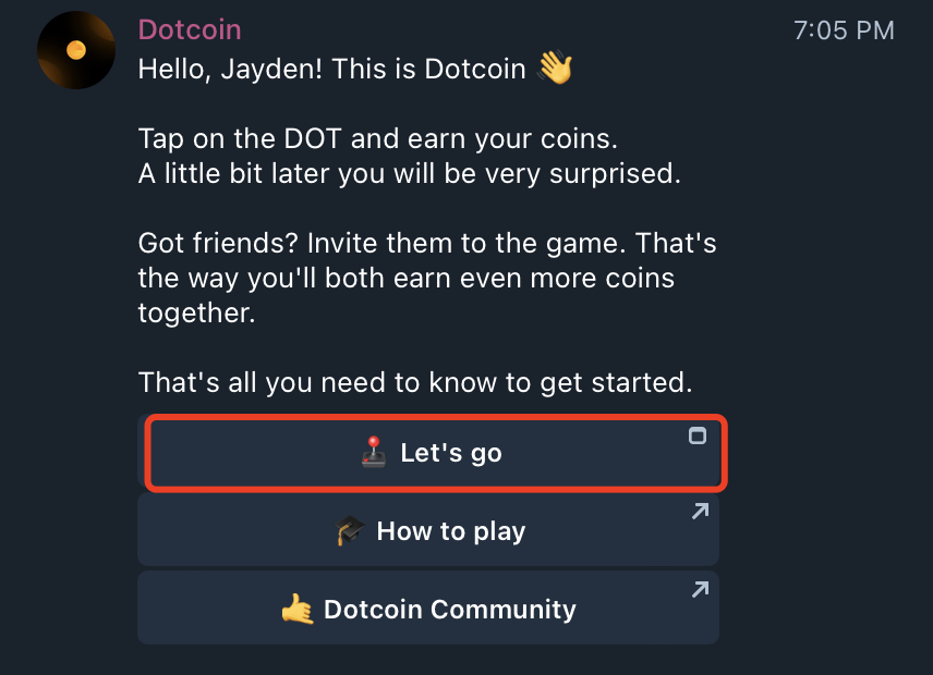 Telegram 游戏Dotcoin是什么