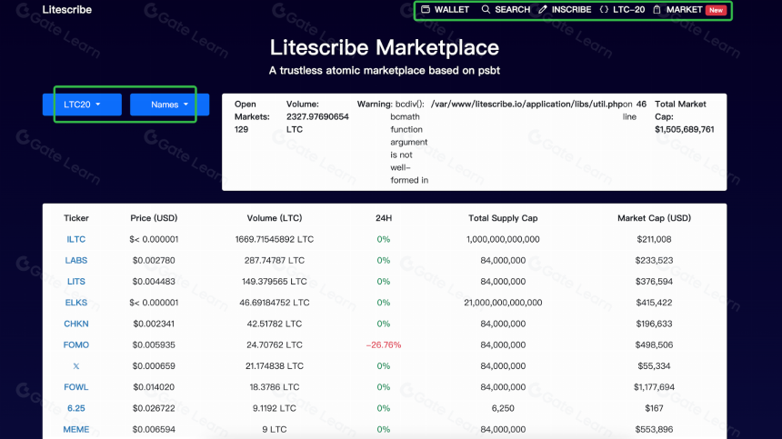七个了解LTC-20铭文必须知道的网站