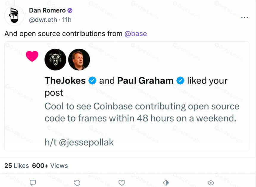 被硅谷创业教父 Paul Graham点赞的Farcaster新功能Frames是什么？