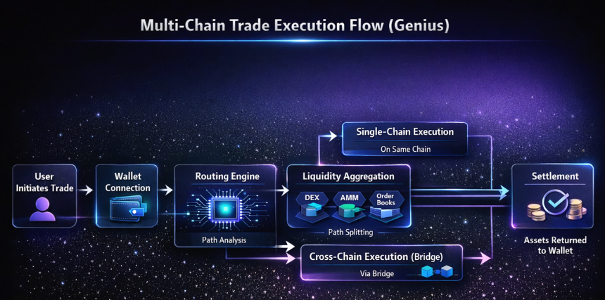 Genius 多链交易的基本流程概览