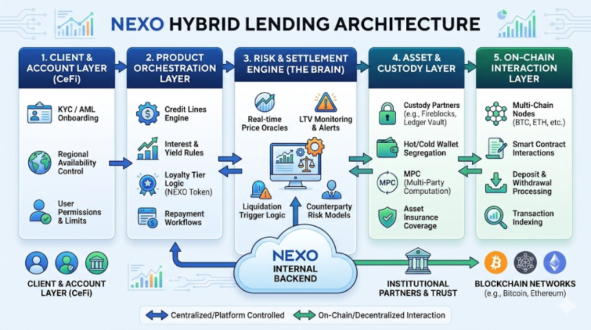 Nexo 的去中心化借贷架构与技术