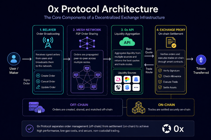 0x Protocol 的核心组件包括哪些？