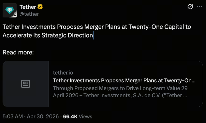 Tether Investments 的并购计划是什么