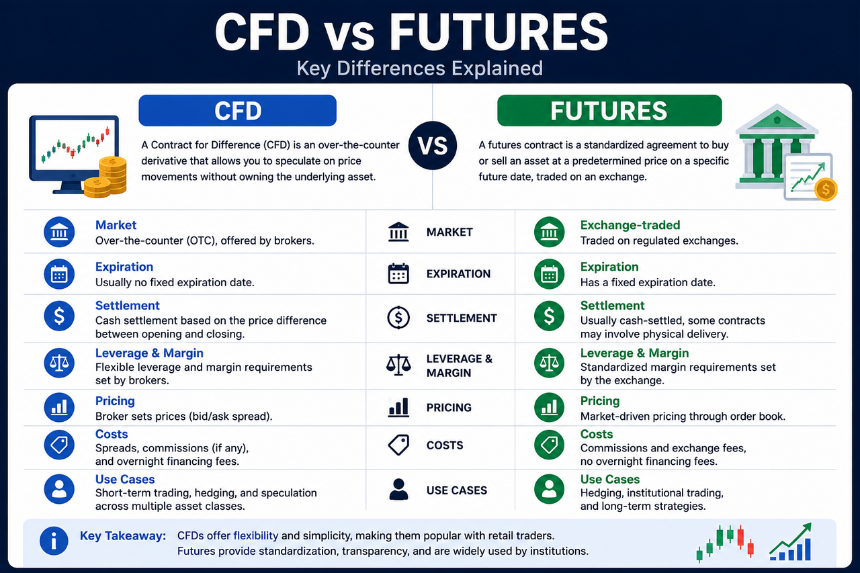 CFD 与期货合约简析与核心差异对比