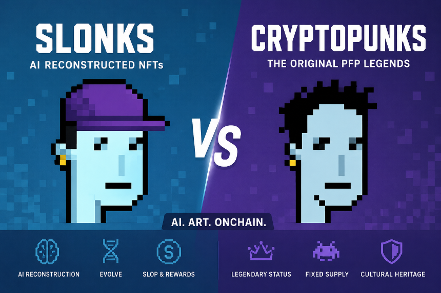 Slonks vs CryptoPunks:AI 重构 NFT 与经典 PFP 的机制差异