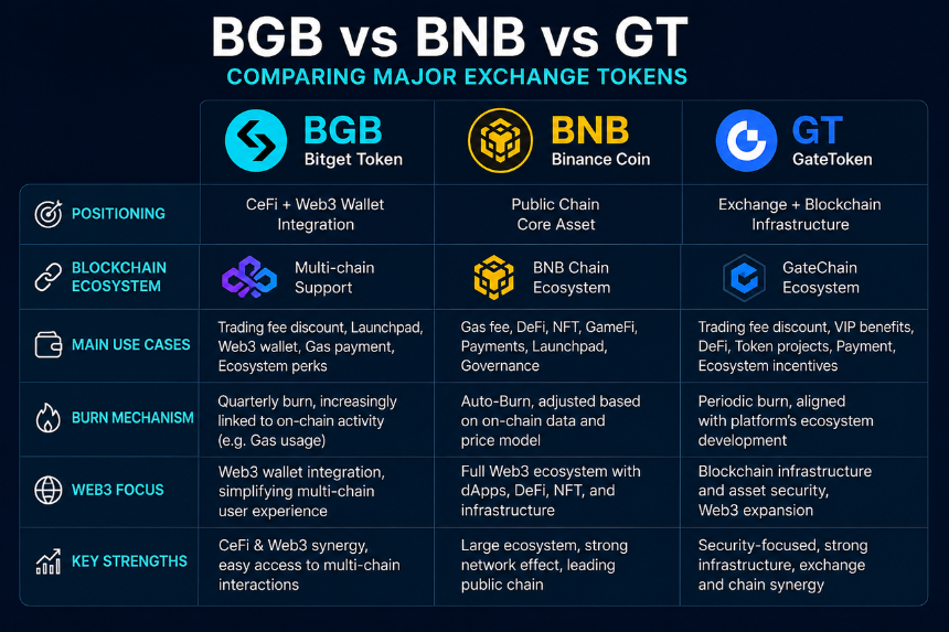 BGB vs BNB vs GT