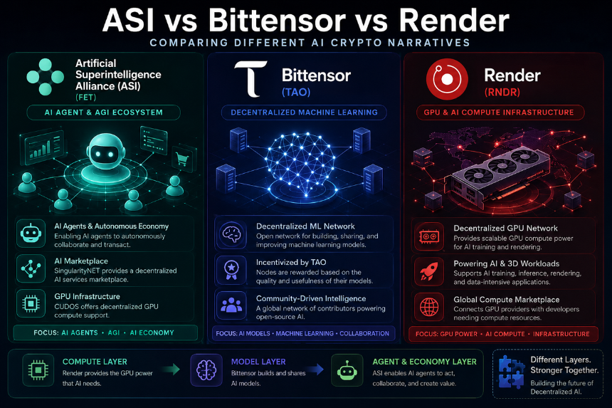ASI、Bittensor 与 Render 对比