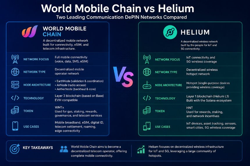 World Mobile Chain vs Helium