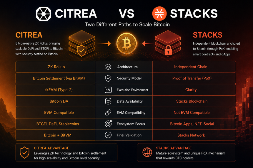 Citrea vs Stacks