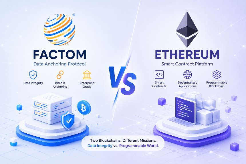 Factom vs Ethereum:数据存储与区块链架构有何区别