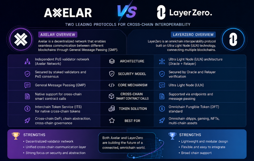 Axelar 与 LayerZero 简析与核心差异对比