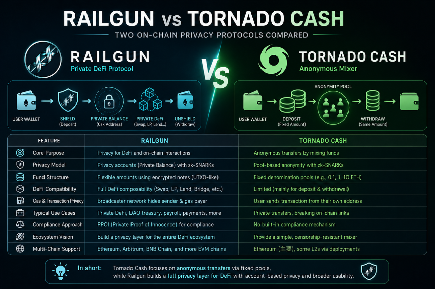 Railgun vs Tornado Cash