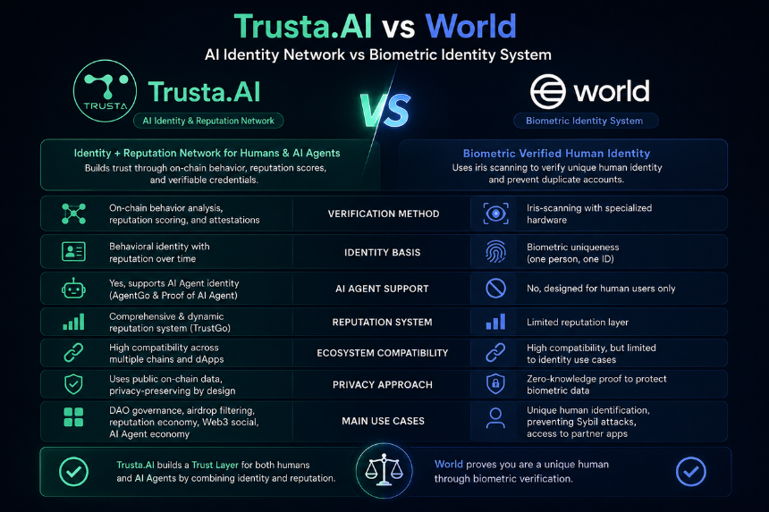 Trusta.AI 与 World 最核心的区别是什么？