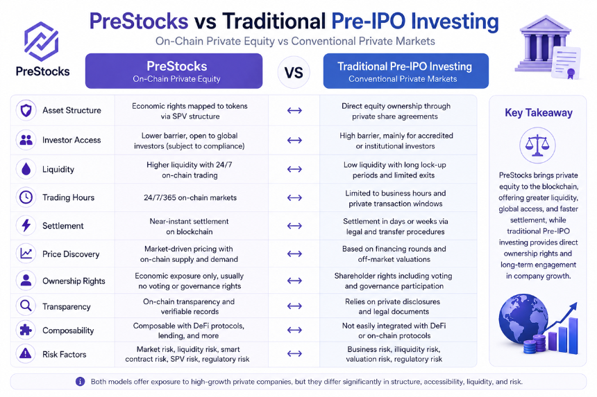 PreStocks 与传统 Pre-IPO 投资有什么区别