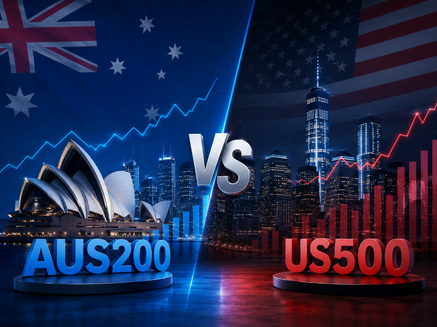 AUS200 vs US500：澳大利亚蓝筹股与美国大型股有哪些差异