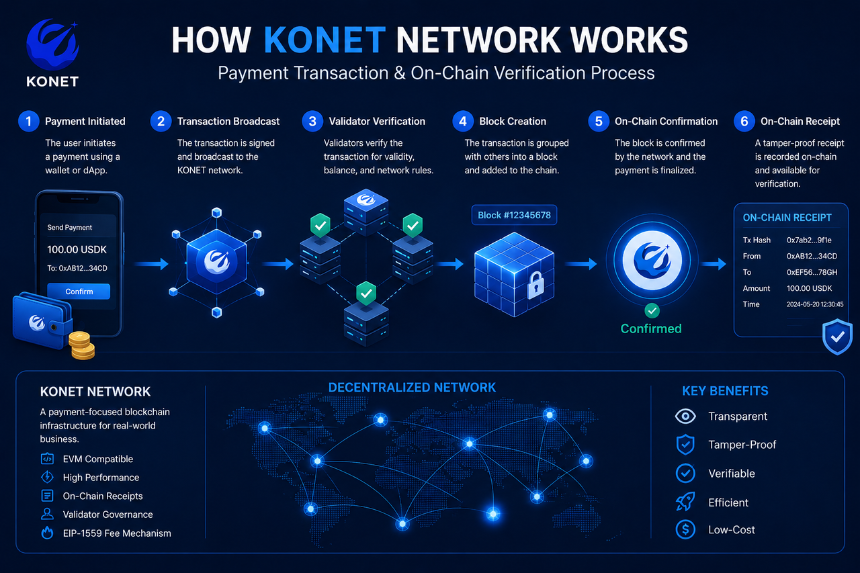 KONET Network 的交易流程概览