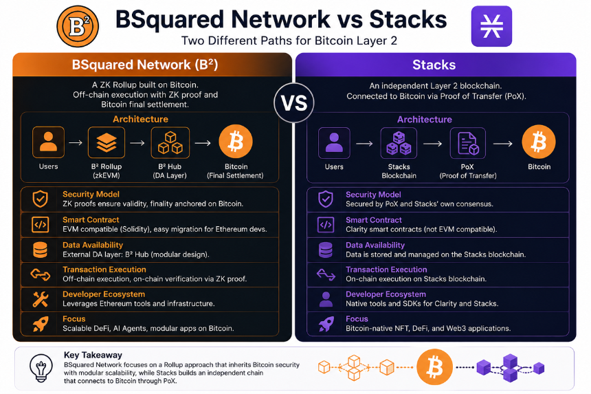 BSquared Network vs Stacks