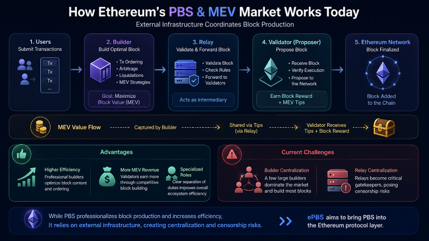 Ethereum 当前的 PBS 与 MEV 市场如何运作