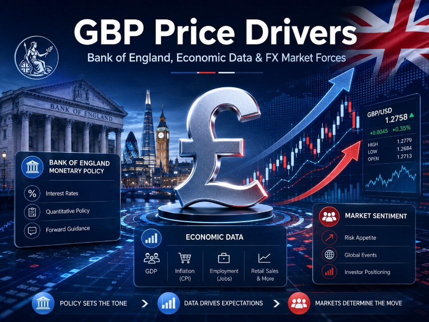 GBP 价格为什么上涨或下跌?英国央行、经济数据与汇率驱动因素解析