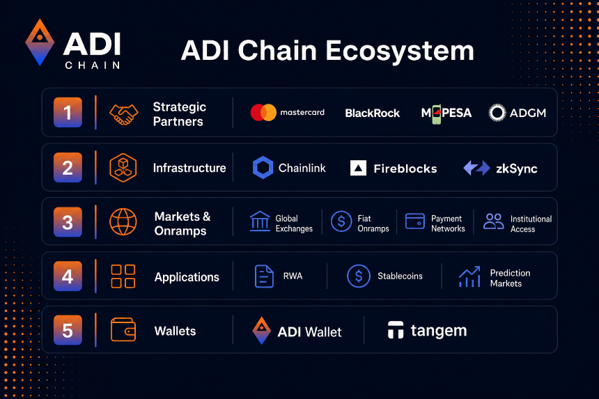 ADI Chain ecosystem partners and infrastructure layers